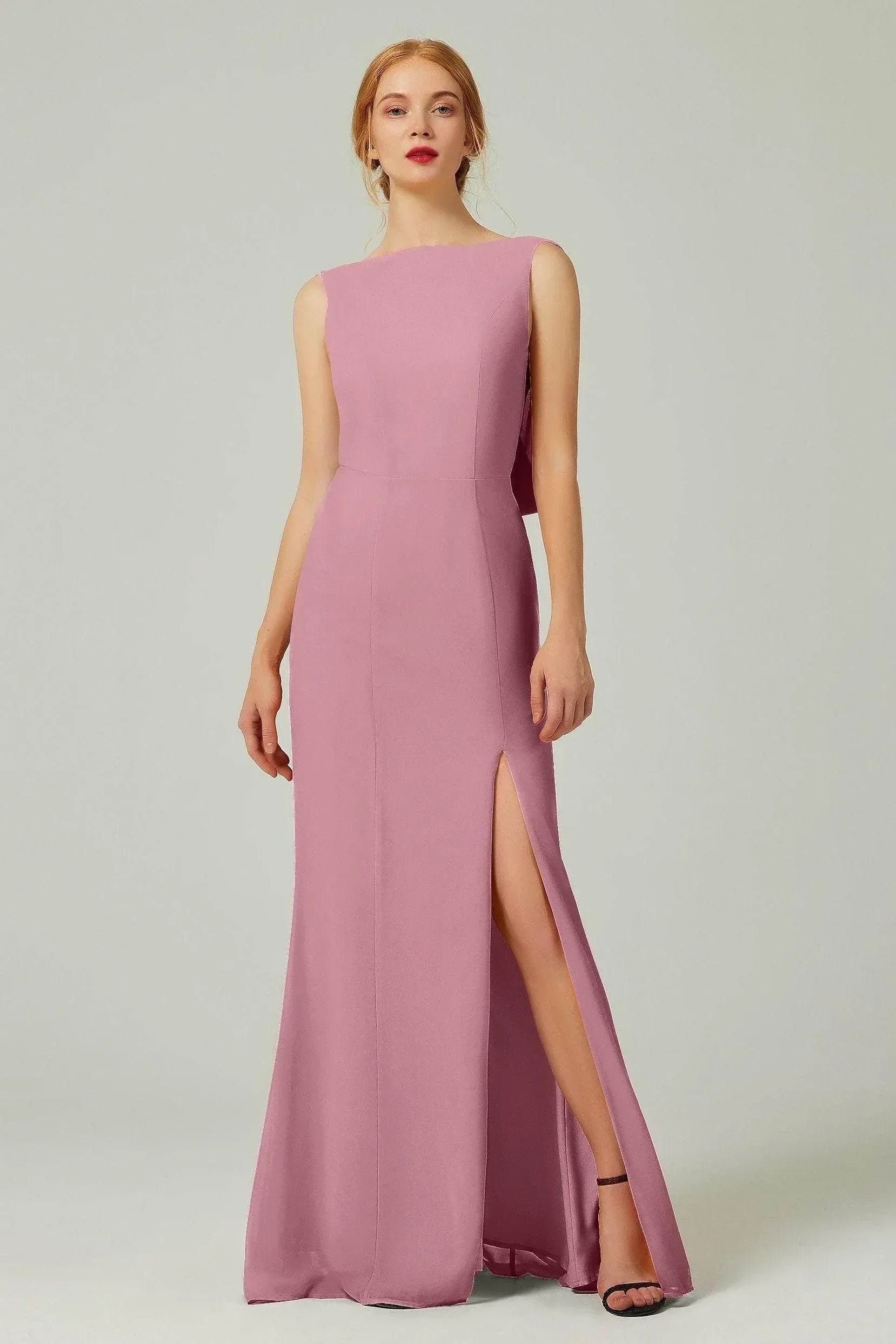 Sheath-Column Sweep-Brush Chiffon Dresses CB0310CS - COCOMELODY