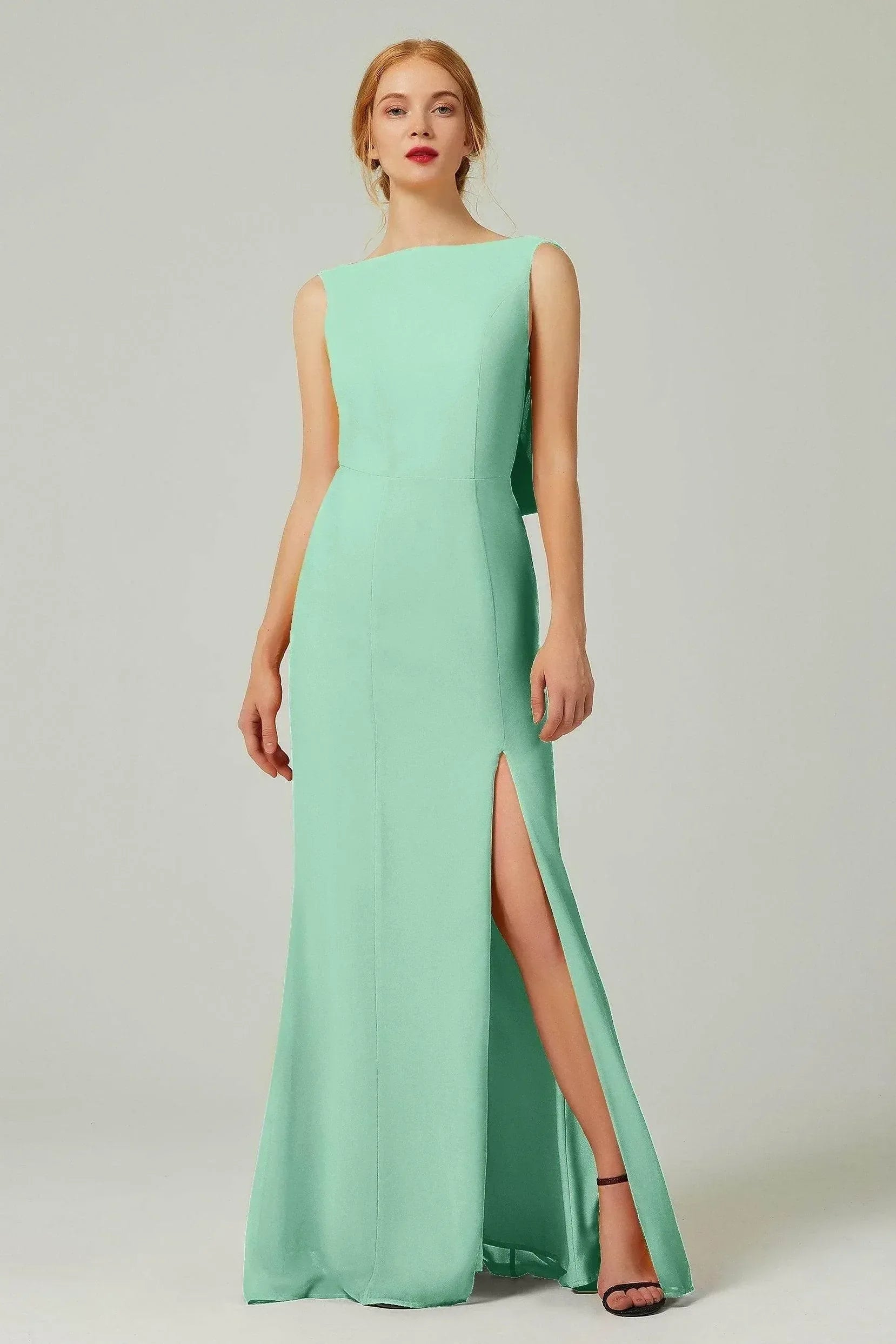 Sheath-Column Sweep-Brush Chiffon Dresses CB0310CS - COCOMELODY