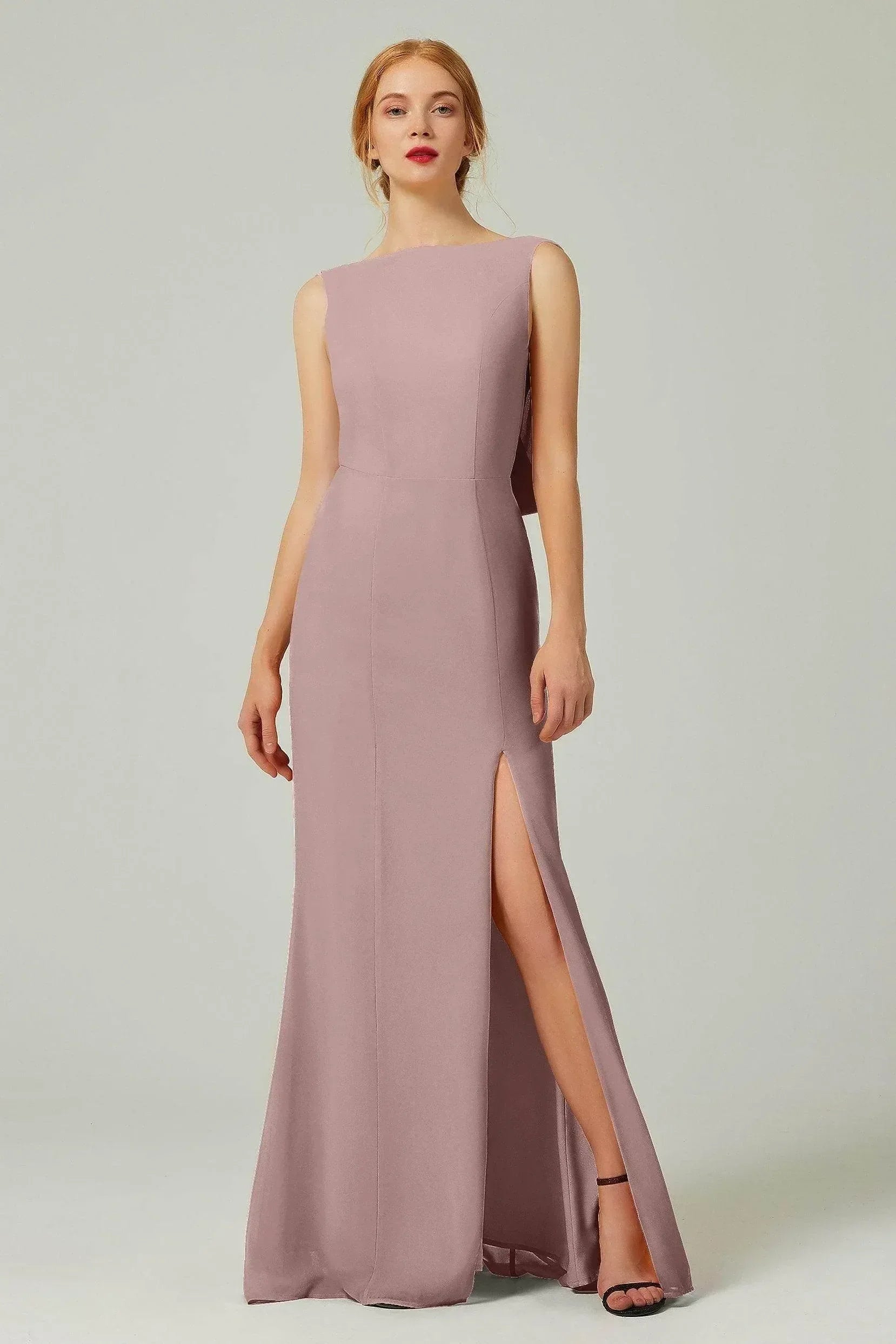 Sheath-Column Sweep-Brush Chiffon Dresses CB0310CS - COCOMELODY