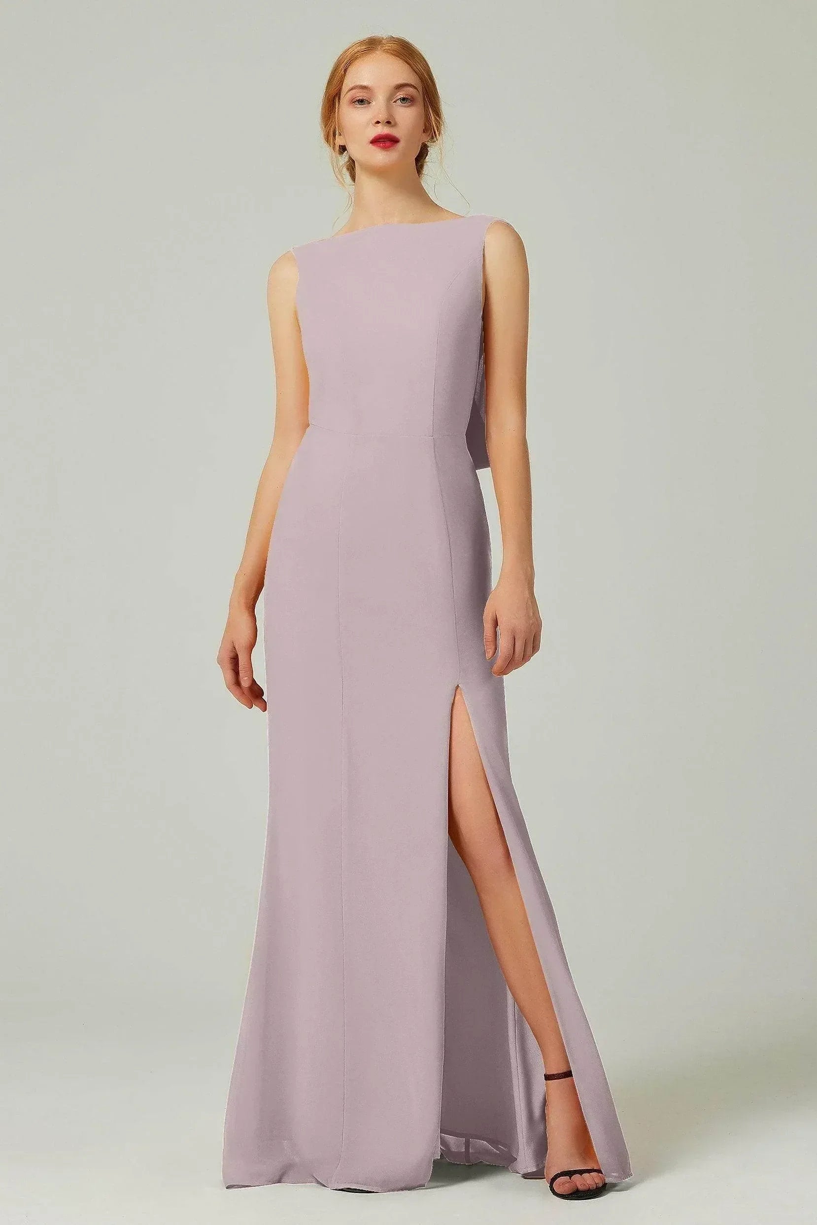 Sheath-Column Sweep-Brush Chiffon Dresses CB0310CS - COCOMELODY