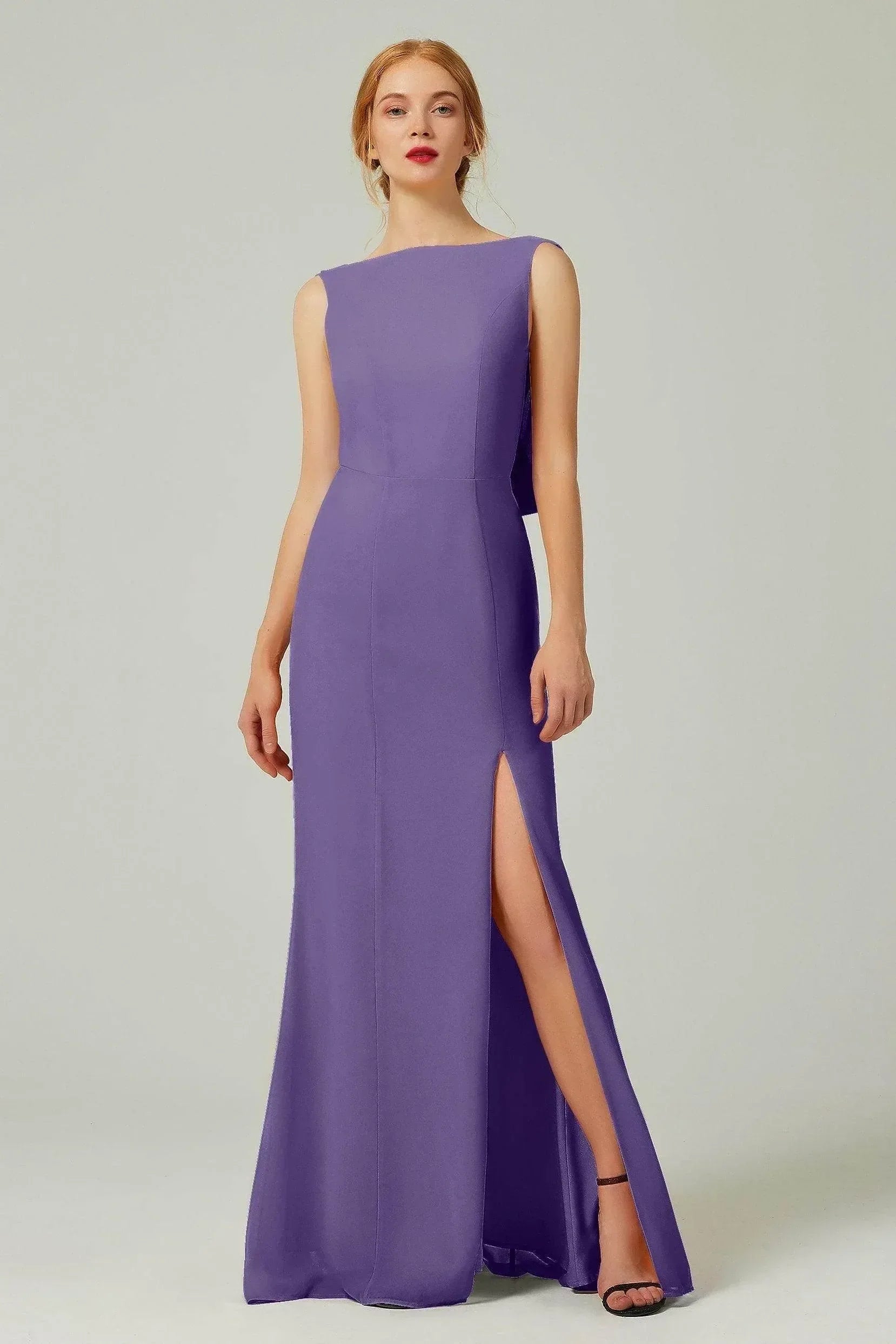 Sheath-Column Sweep-Brush Chiffon Dresses CB0310CS - COCOMELODY