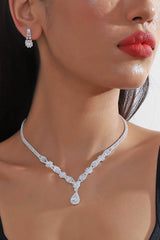Gorgeous Zircon Earrings/Necklace Jewelry Sets (Set of 2) 737171017097 - COCOMELODY