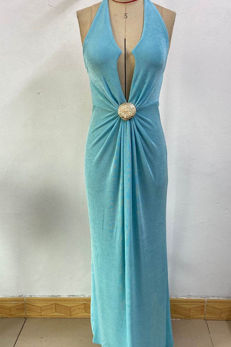 Sheath-Column Maxi Velvet Dress 968509309151 - COCOMELODY