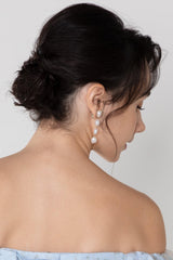 Alloy Earrings with Pearl CE0130 - COCOMELODY
