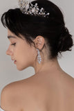Copper Alloy Earrings with Zircon CE0134 - COCOMELODY