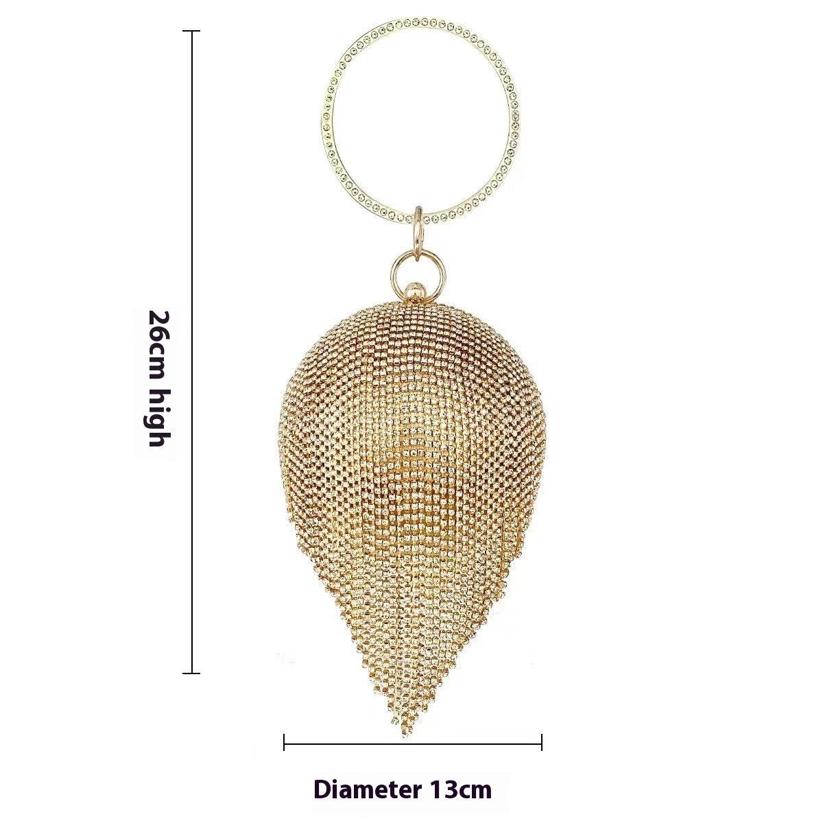 Rhinestone lady bag fringe bag party bag 786140693461 - COCOMELODY