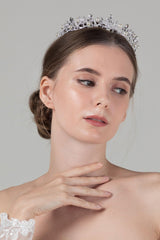 Alloy Tiaras with Imitation Pearl Rhinestone CH0354 - COCOMELODY