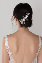 Alloy Hair Combs with Pearl Rhinestone CH0378 - COCOMELODY