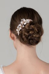 Alloy Hair Combs with Rhinestone CH0379 - COCOMELODY