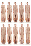 Asymmetrical High-Low Knitted Bridesmaid Dress COED16001 - COCOMELODY
