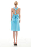 Sheath Knee Length Knitted Fabric Bridesmaid Dress COEK16002 - COCOMELODY