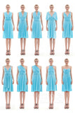 Sheath Knee Length Knitted Fabric Bridesmaid Dress COEK16002 - COCOMELODY