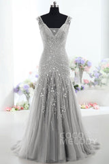 Trumpet-Mermaid Tulle Mother Of The Bride Dress COLT1300FCR - COCOMELODY