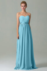 Sheath Floor Length Chiffon Bridesmaid Dress COZF140A1 - COCOMELODY