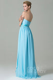 Sheath Floor Length Chiffon Bridesmaid Dress COZF140A1 - COCOMELODY