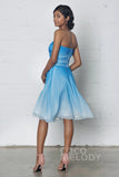 Sheath-Column Knee Length Chiffon Ombre Dress COZF17007 - COCOMELODY