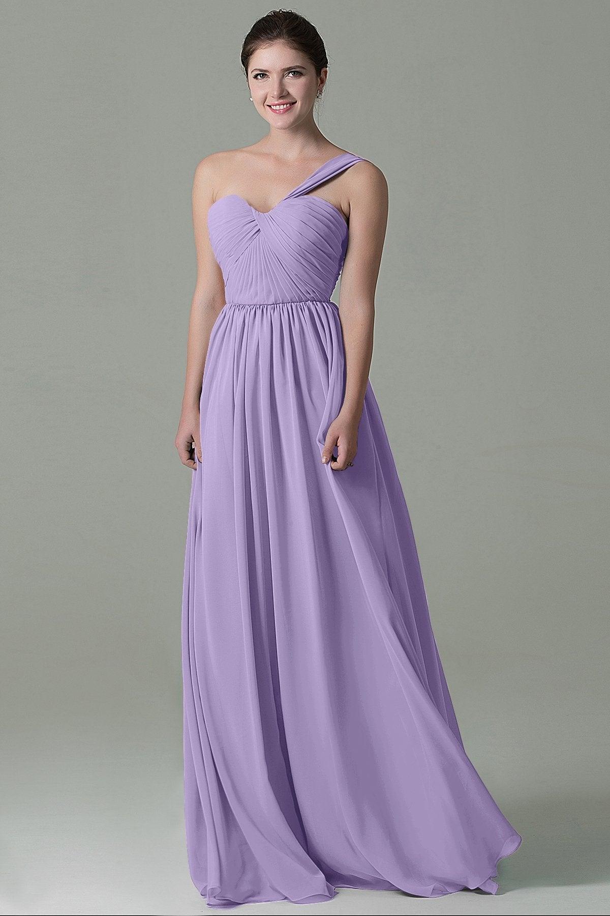 Sheath Floor Length Chiffon Bridesmaid Dress COZK15009 - COCOMELODY