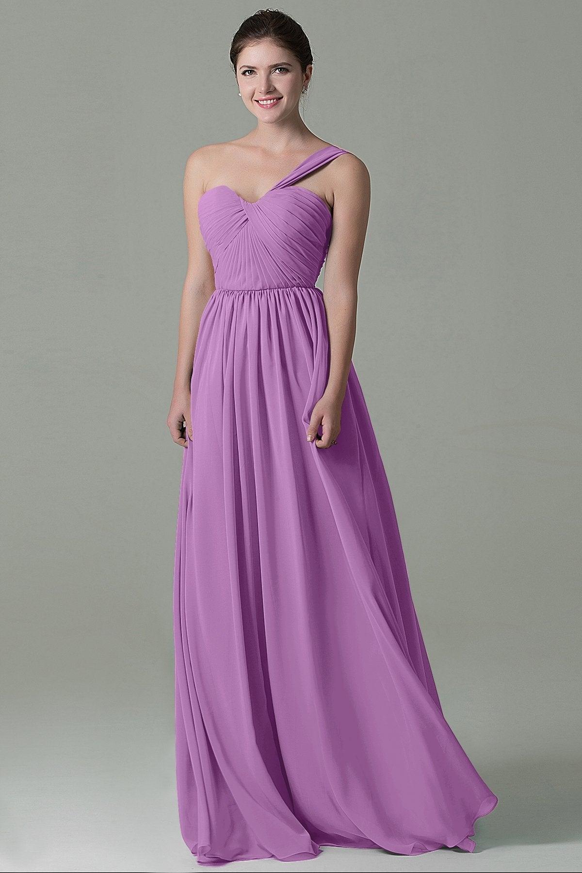 Sheath Floor Length Chiffon Bridesmaid Dress COZK15009 - COCOMELODY