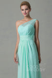 Sheath Sweep Train Lace/Chiffon Bridesmaid Dress COZK16004CR - COCOMELODY