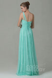 Sheath-Column Floor Length Lace Bridesmaid Dress COZK16014 - COCOMELODY