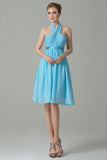 A-Line Knee Length Chiffon Bridesmaid Dress COZM14050 - COCOMELODY