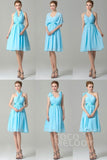 A-Line Knee Length Chiffon Bridesmaid Dress COZM14050 - COCOMELODY