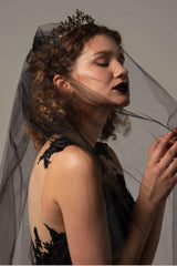 One-tier Tulle Cathedral Veils Appliques Beading CV0234 - COCOMELODY