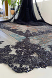 One-tier Lace Edge Tulle Cathedral Veils with Appliques CV0340 - COCOMELODY