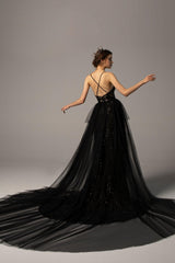 Trumpet-Mermaid Court Train Lace Wedding Dress CW2324 - COCOMELODY