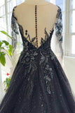 A-Line Court Train Sparkle Tulle Wedding Dress CW3010CR - COCOMELODY