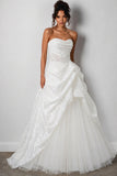 A-Line Court Train Printed Gauze Wedding Dress CW3235
