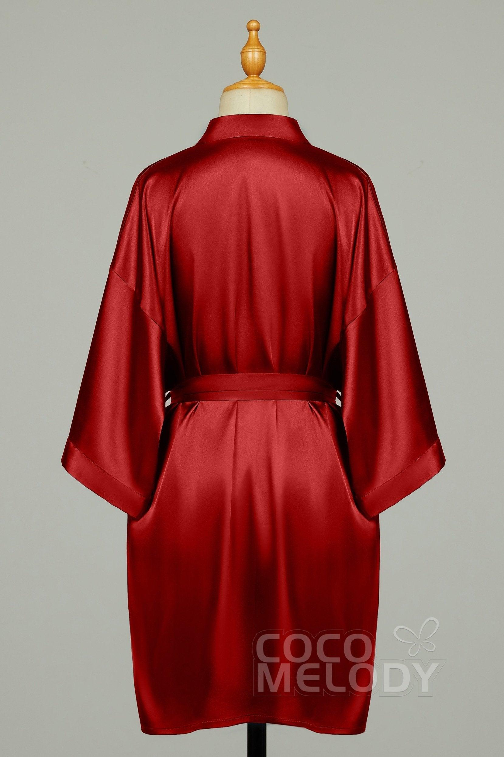 Short Silk-Like Robes CZ0204 - COCOMELODY
