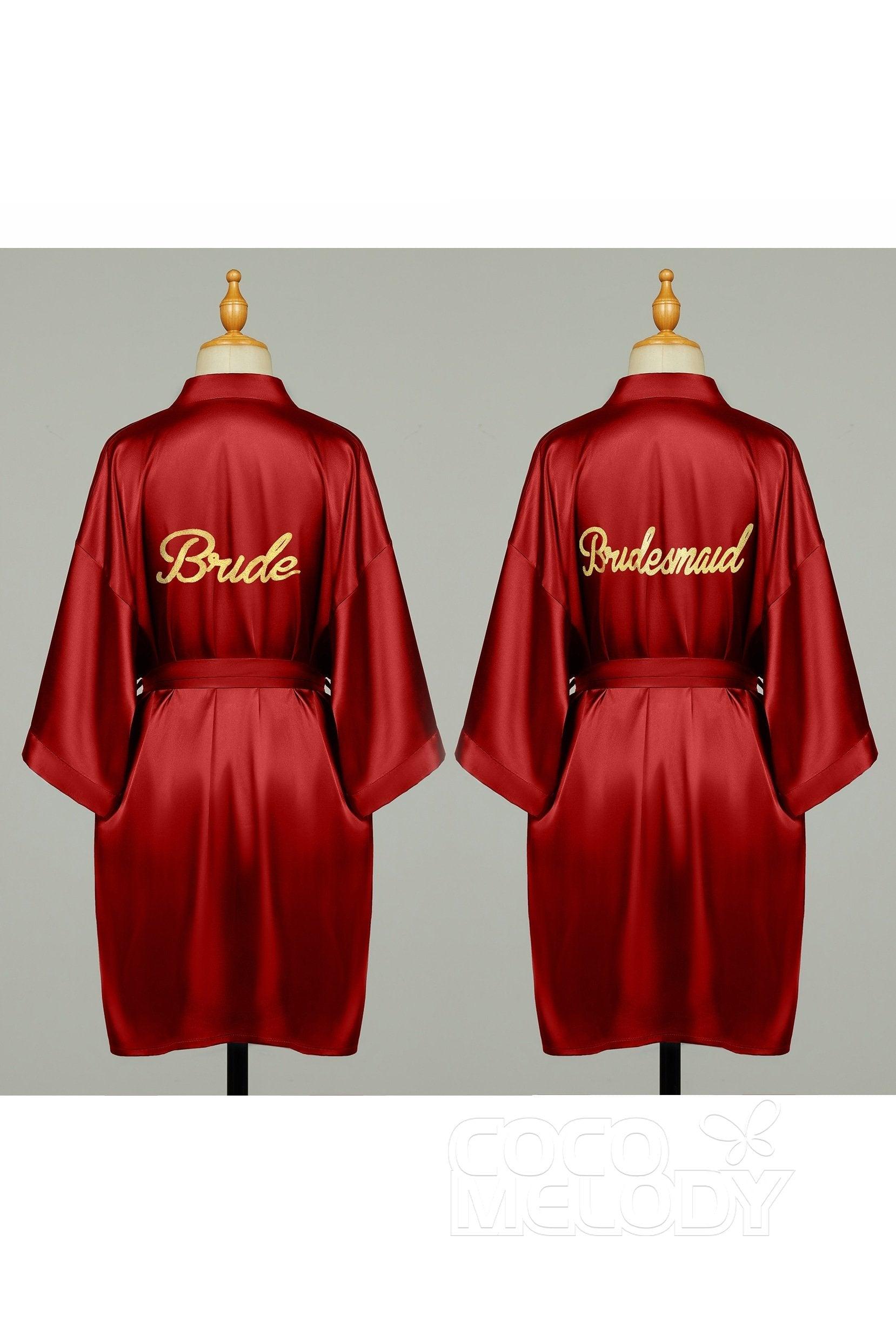 Short Silk-Like Robes CZ0204 - COCOMELODY