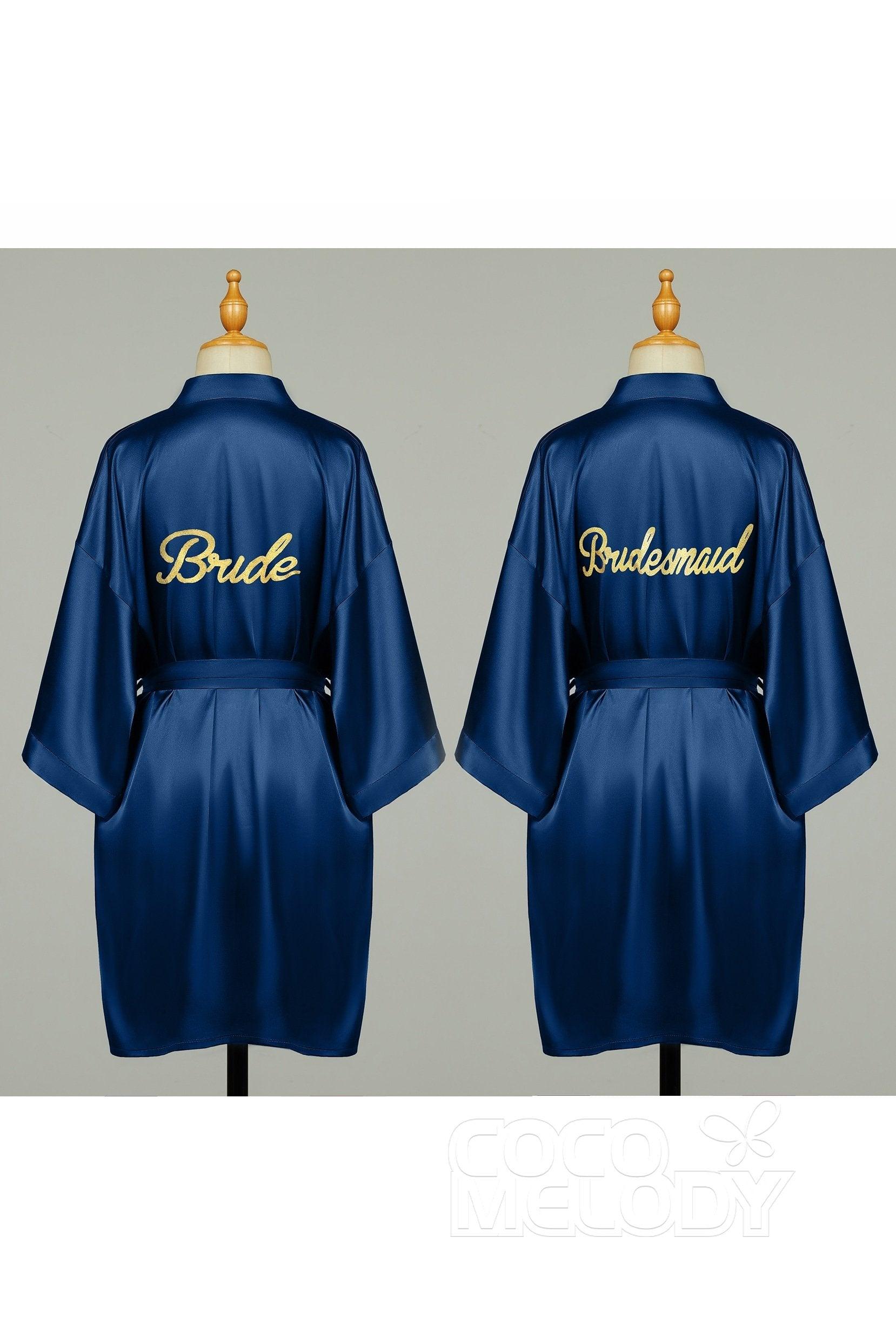 Short Silk-Like Robes CZ0204 - COCOMELODY