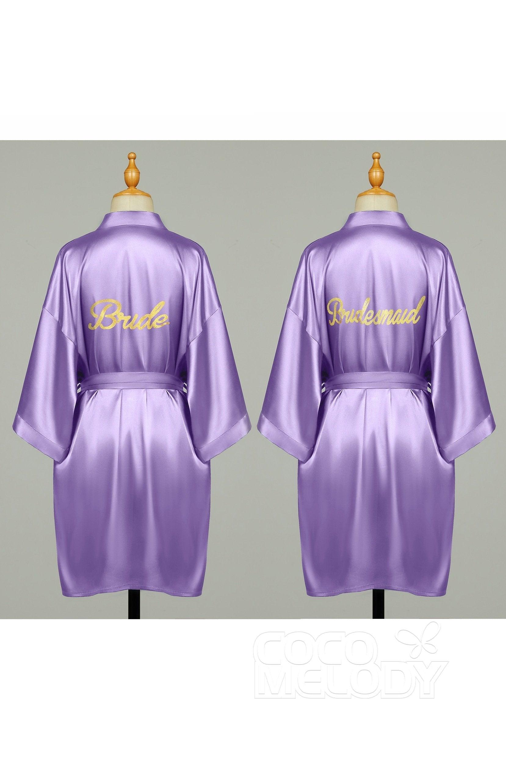 Short Silk-Like Robes CZ0204 - COCOMELODY