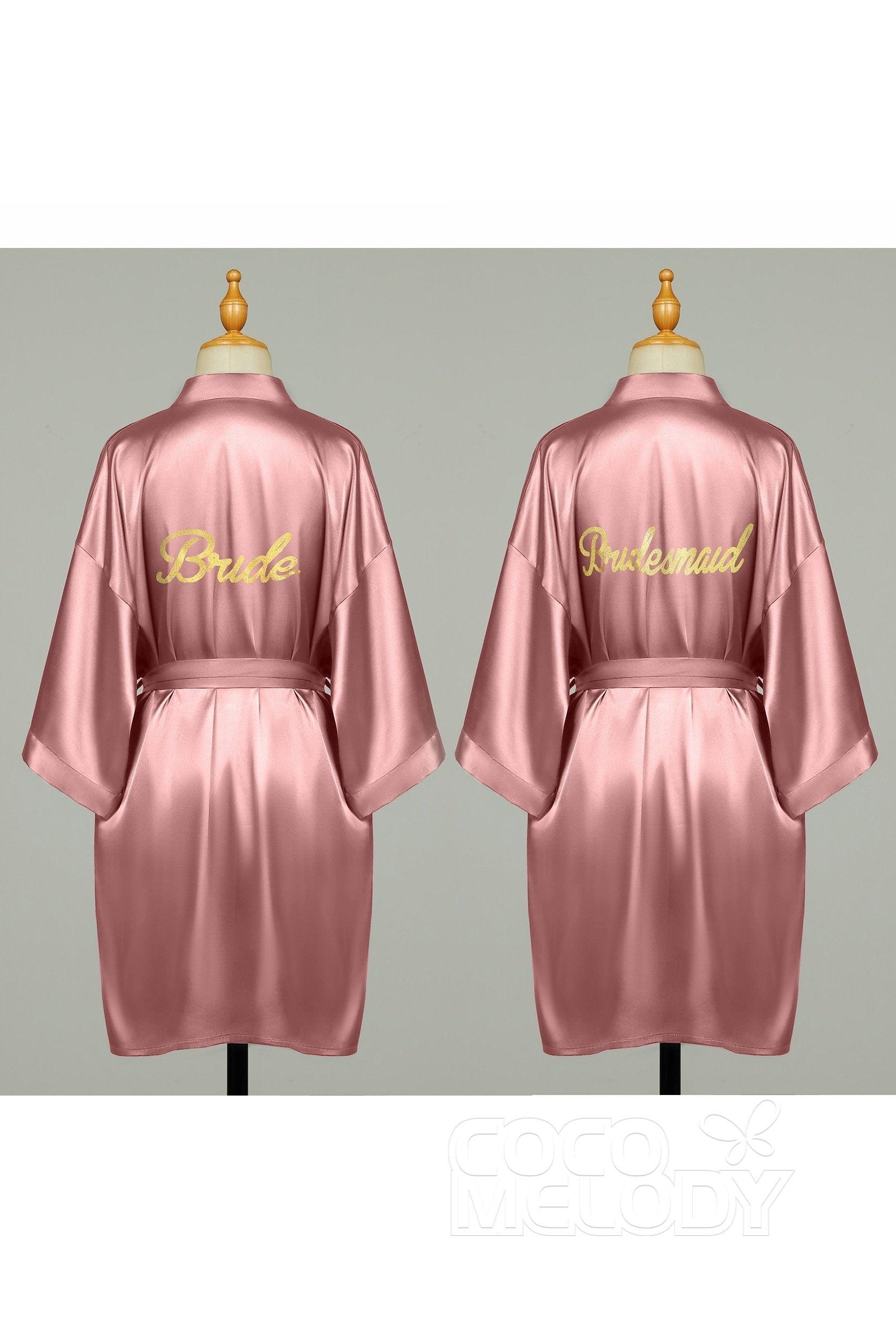 Short Silk-Like Robes CZ0204 - COCOMELODY