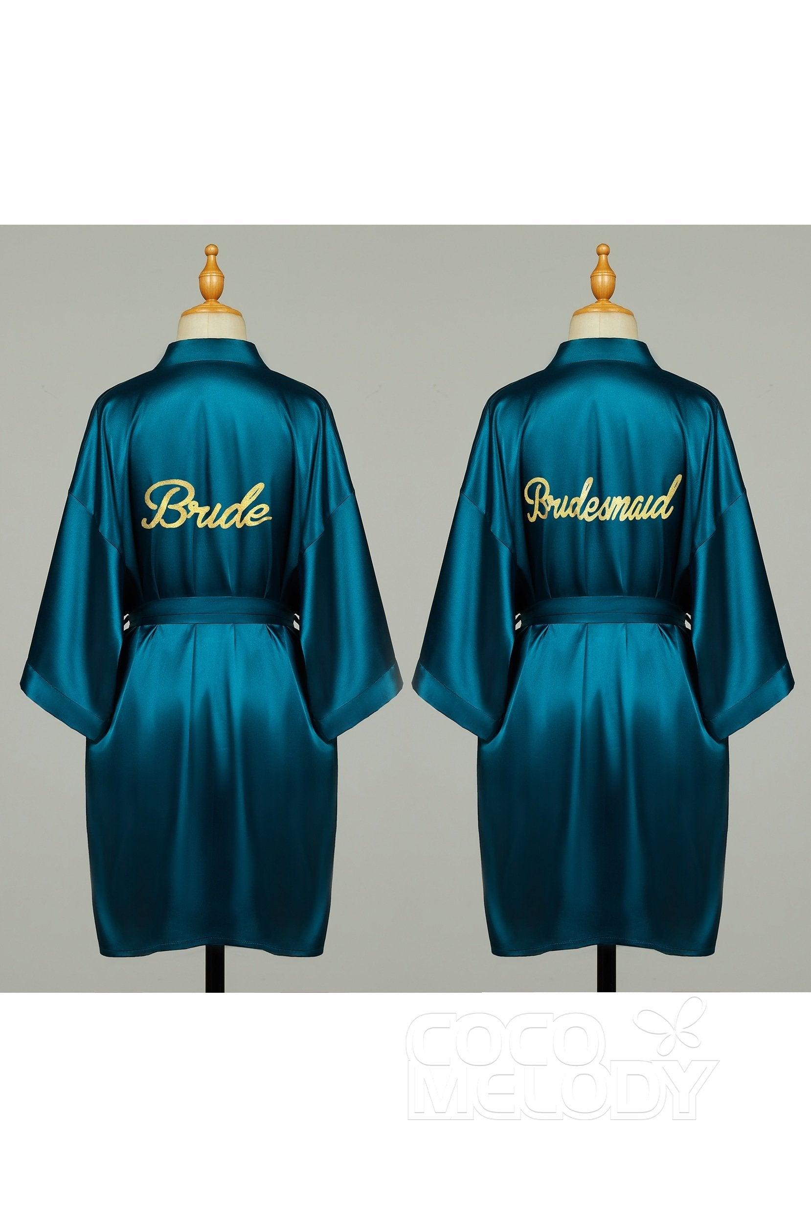 Short Silk-Like Robes CZ0204 - COCOMELODY
