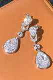 Luxury Long Drop Crystal Teardrop Cubic Zirconia Dangle Earrings 941077396222