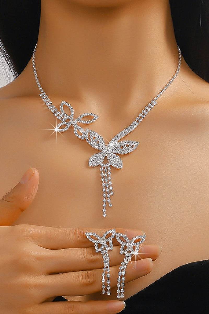 Gorgeous Zircon Earrings/Necklace Jewelry Sets (Set of 2) 746322010948 - COCOMELODY