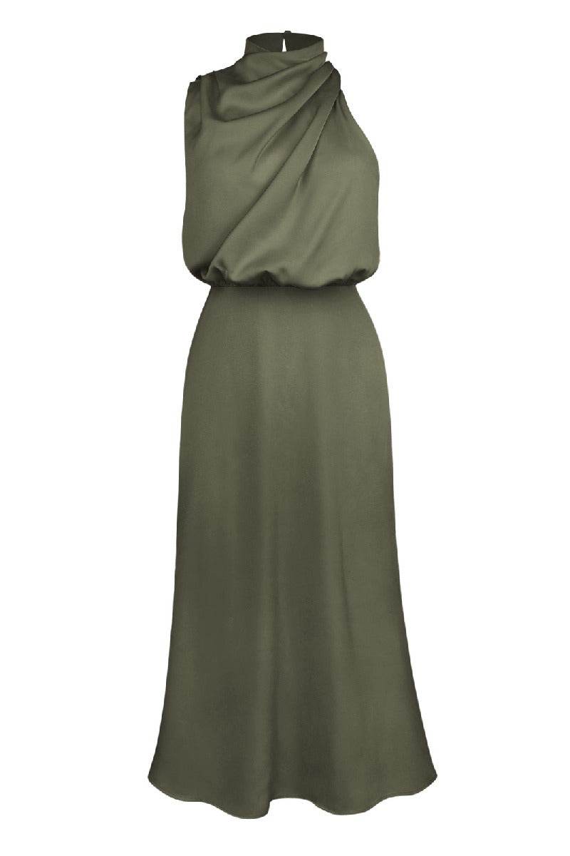 Sheath-Column Midi Forged Chiffon Dress 695677395149 - COCOMELODY
