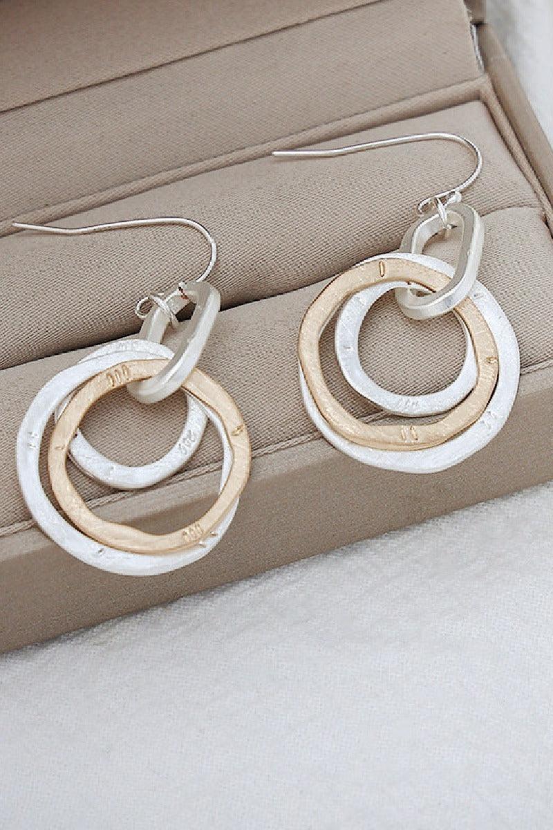 Stylish earrings Simple high sense pendant earrings 672418001308 - COCOMELODY