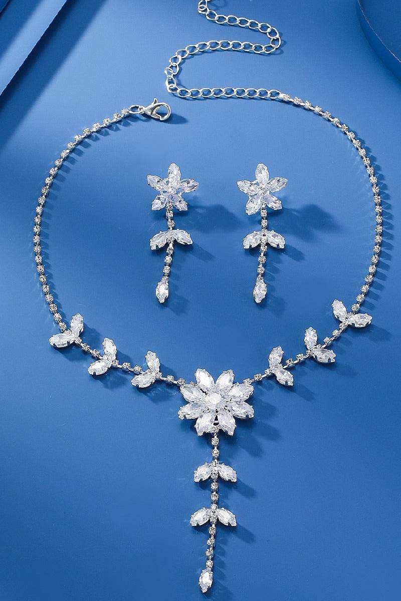 Gorgeous Zircon Earrings/Necklace Jewelry Sets (Set of 2) 784048793825 - COCOMELODY