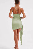 Sheath-Column Mini Elastic Cloth Dress 911756696557 - COCOMELODY