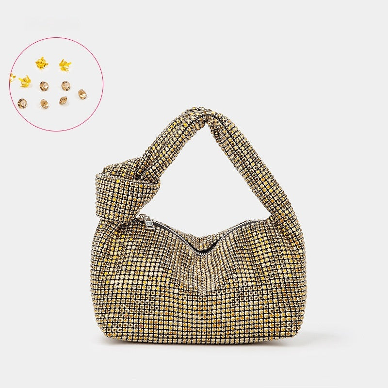 Diamond-encrusted vest evening bag 833620199576 - COCOMELODY