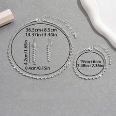 Wedding Earrings/Necklace Jewelry Sets (Set of 3) 844954087931 - COCOMELODY