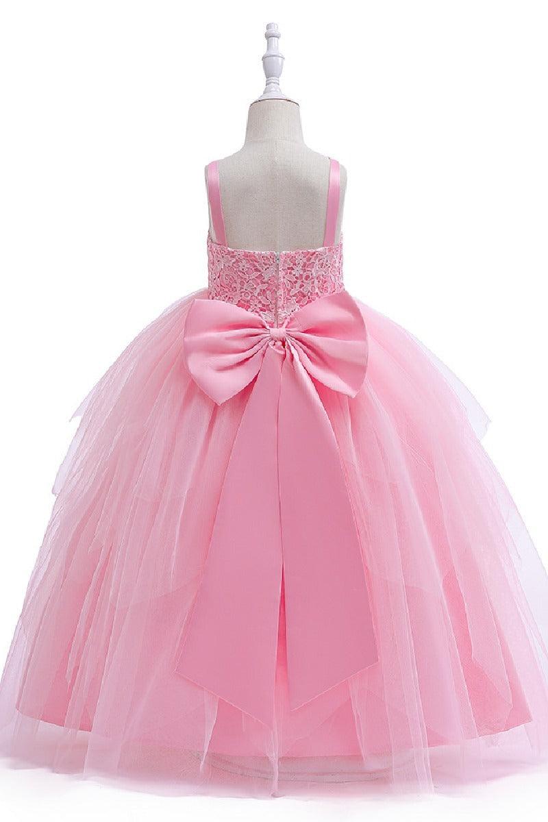 A-Line Scoop Neck Sleeveless Lace/Tulle Flower Girl Dresses 754840464932 - COCOMELODY