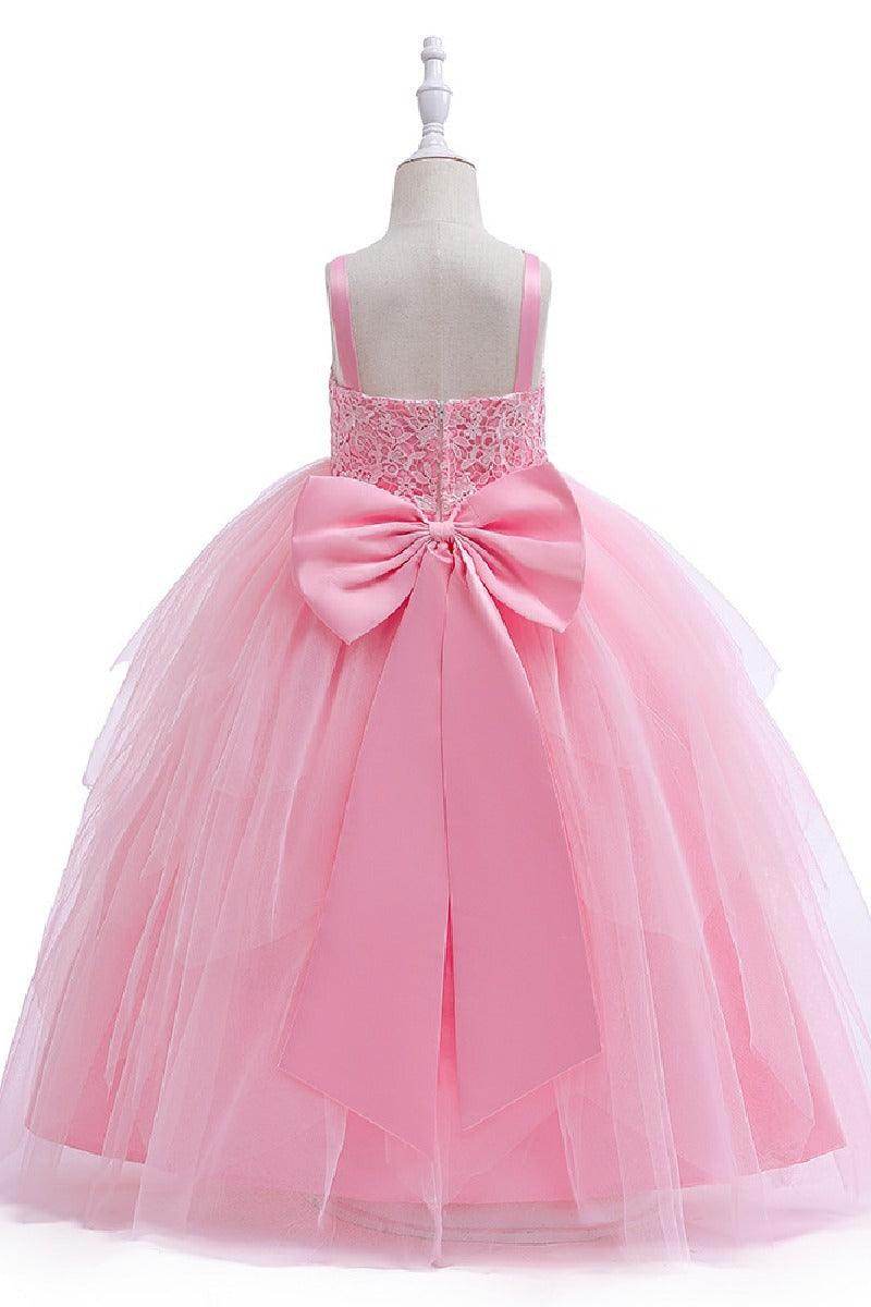 A-Line Scoop Neck Sleeveless Lace/Tulle Flower Girl Dresses 754840464932 - COCOMELODY