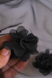 One-tier Tulle Chapel Veils with Flower 862831977508 - COCOMELODY