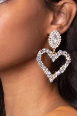 Alloy Earrings with Rhinestone 668172688839 - COCOMELODY