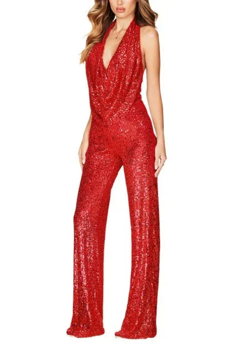 Jumpsuit Maxi Sequins Formal Evening Dresses 678030856246 - COCOMELODY
